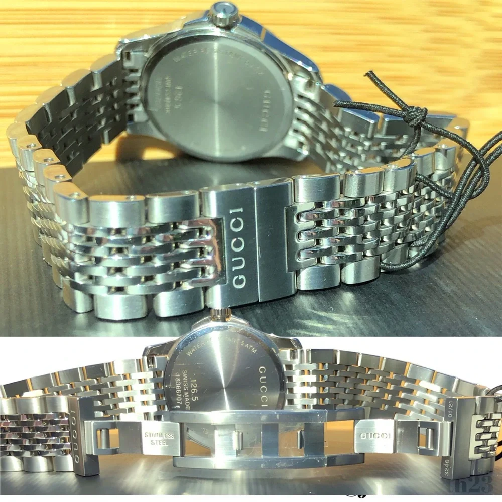 🆕 Gucci G-Timeless Stainless Steel Watch Tan & Silver - Picture 8 of 16